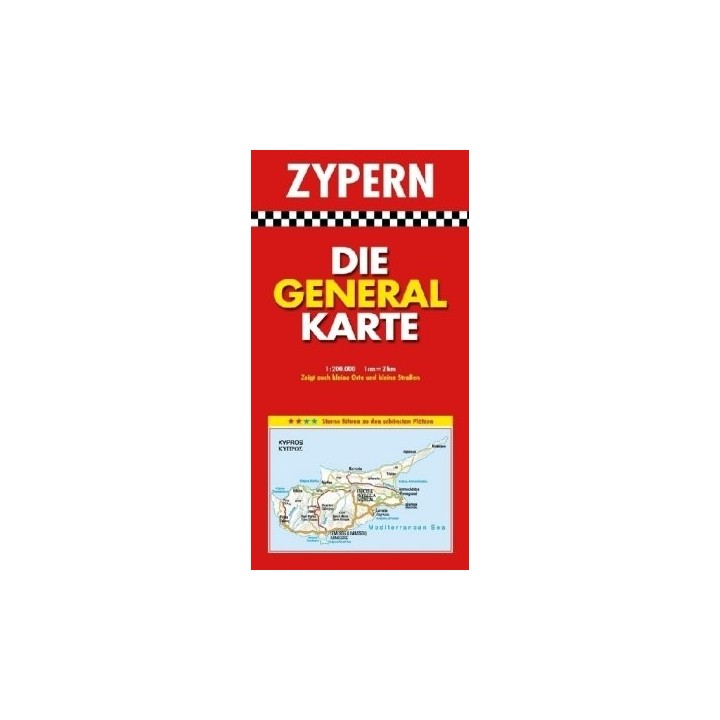 ZYPERN DIE GENERAL KARTE 1: 200 000 - 1 cm = 2 km.